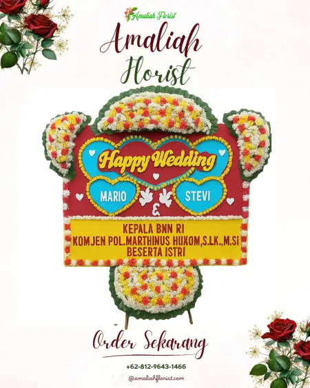 Papan Bunga Pernikahan Tanjungmojo